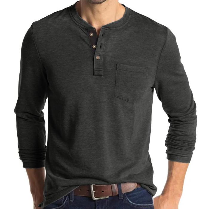 Langarmshirt Henley  | Herren T-Shirts Herren Herren