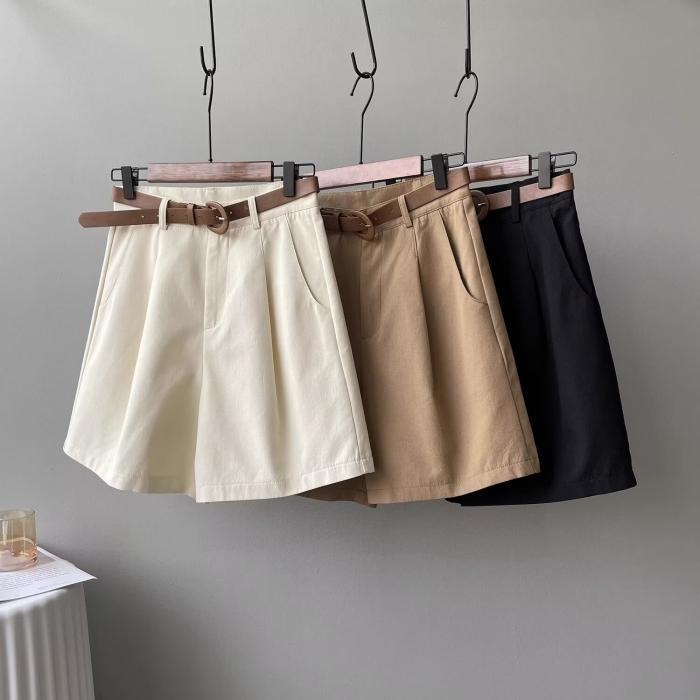 Shorts Mit Gewebtem Gürtel  | Damen Shorts Damen Damen