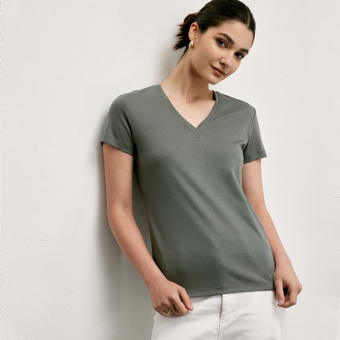 T-Shirt Aus Seidenmischung  | Damen T-Shirts Damen Damen