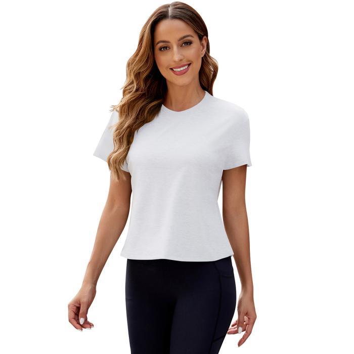 T-Shirt Im Regular-Fit Aus Merzerisierter Baumwolle  | Damen T-Shirts Damen Damen